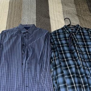 2 Banana Republic long sleeve button down shirts. Size medium slim fit . 15-15.5